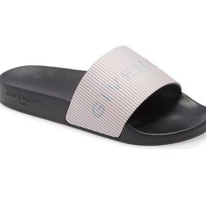New In Box $395 GIVENCHY Logo Slide Sandal 37